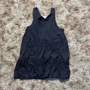 TIME and TRU Black Soot Tiered Tank Shirt Size Medium
